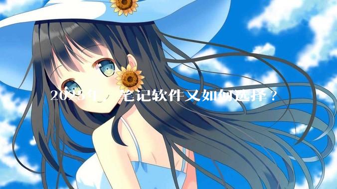 2025年，笔记软件又如何选择?